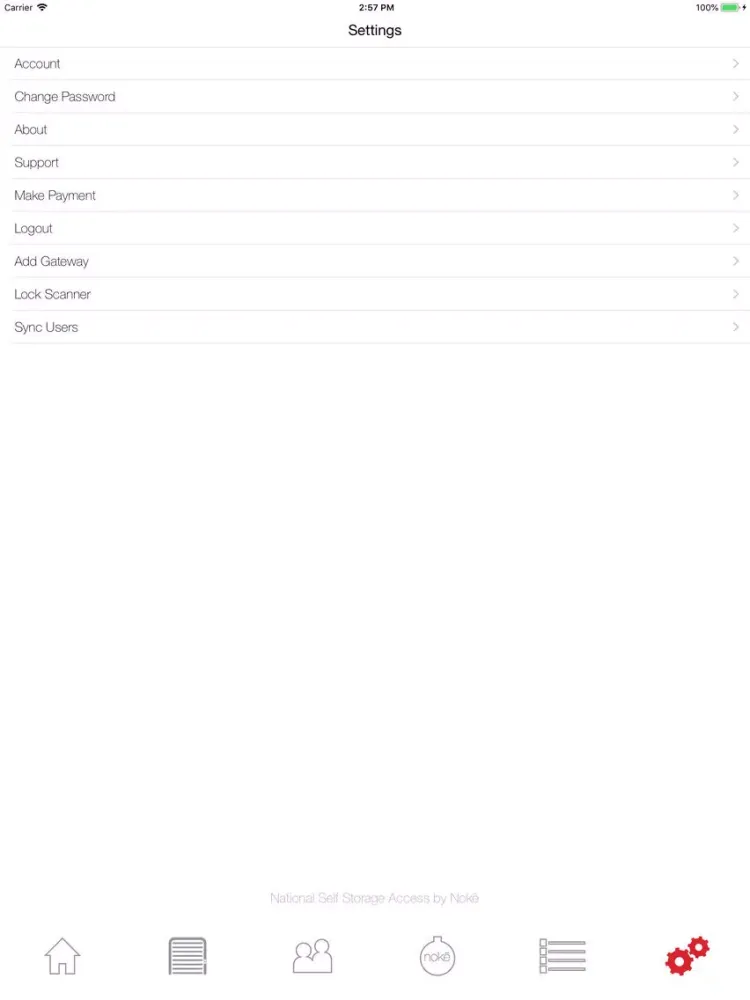 ภาพหน้าจอของ National Self Storage by Nokē iPad 