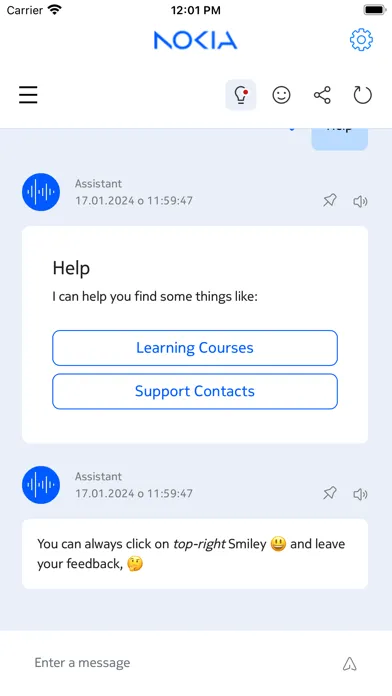 Nokia AI Digital Assistant 스크린샷