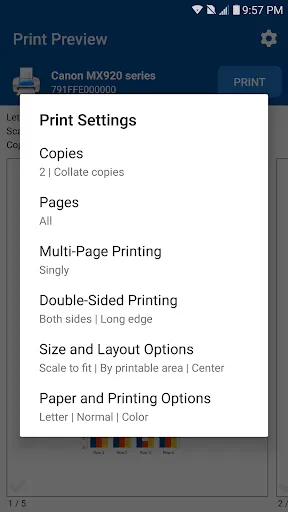 Tangkapan skrin NokoPrint - Mobile Printing