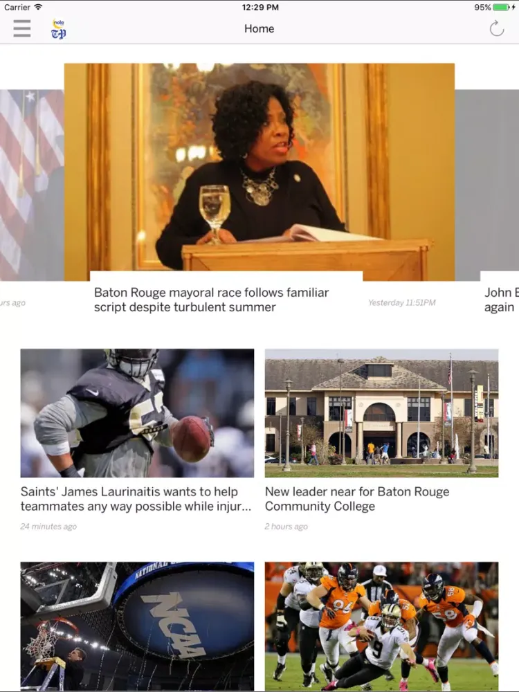ภาพหน้าจอของ NOLA.com: Baton Rouge iPad 