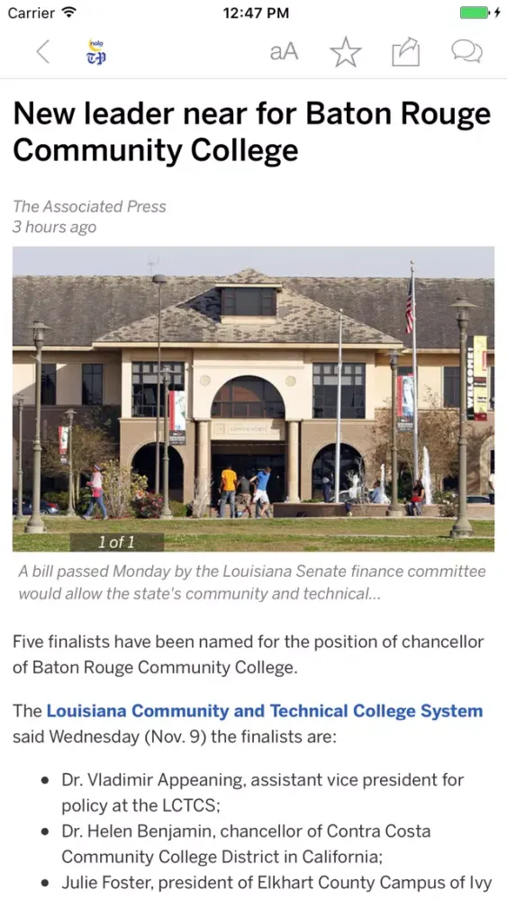 ภาพหน้าจอของ NOLA.com: Baton Rouge