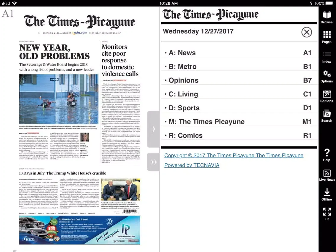 تصاویر The Times-Picayune iPad 