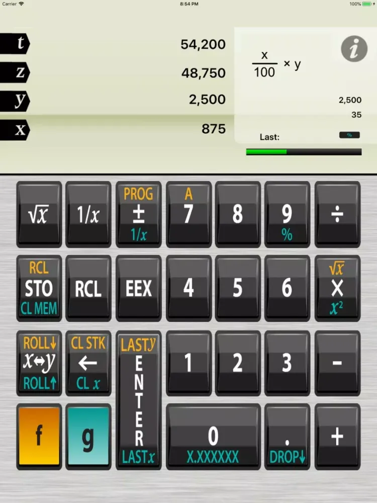 تصاویر Access RPN Calculator iPad 