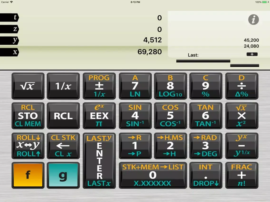 صور Active RPN Calculator iPad 