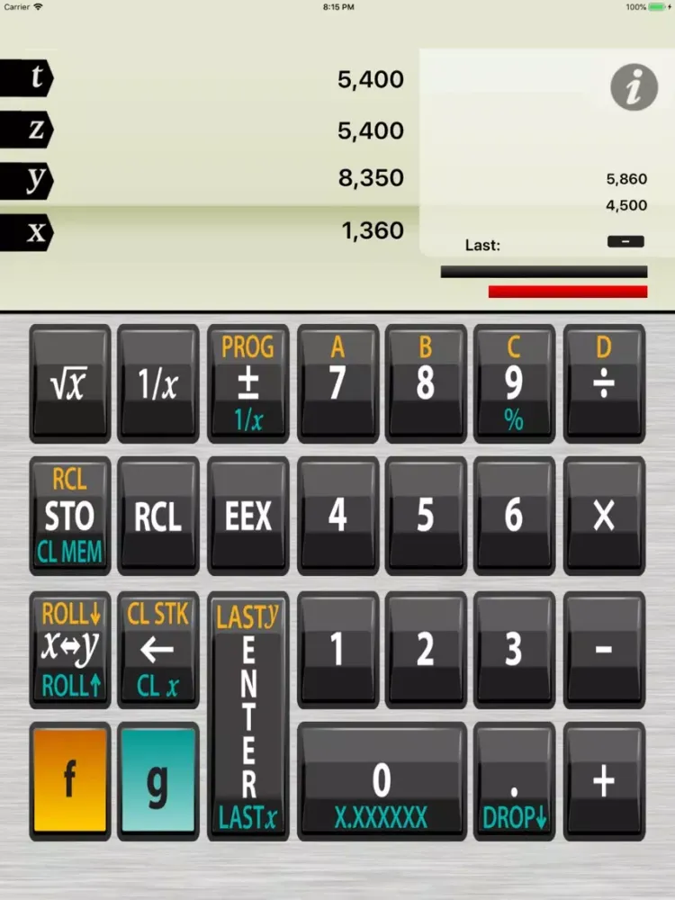 صور Active RPN Calculator iPad 