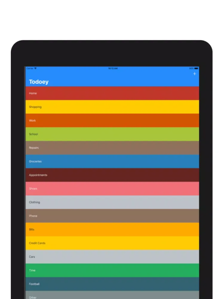 Todoey - A Simple TodoList iPad 應用截圖
