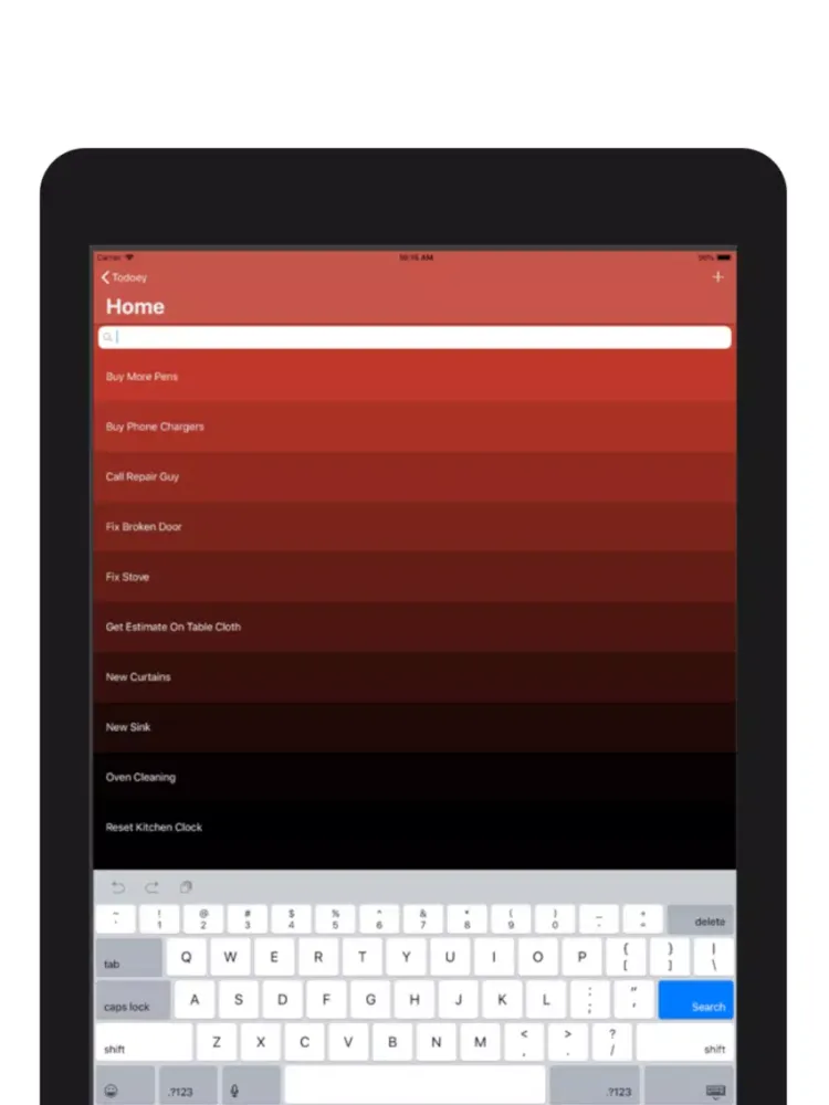 Todoey - A Simple TodoList iPad 應用截圖