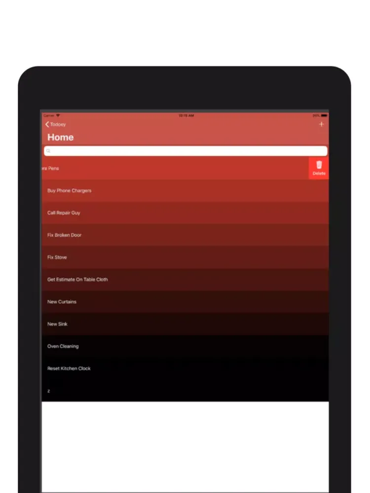 Todoey - A Simple TodoList iPad 應用截圖