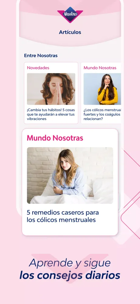 Nosotras V-App Screenshots