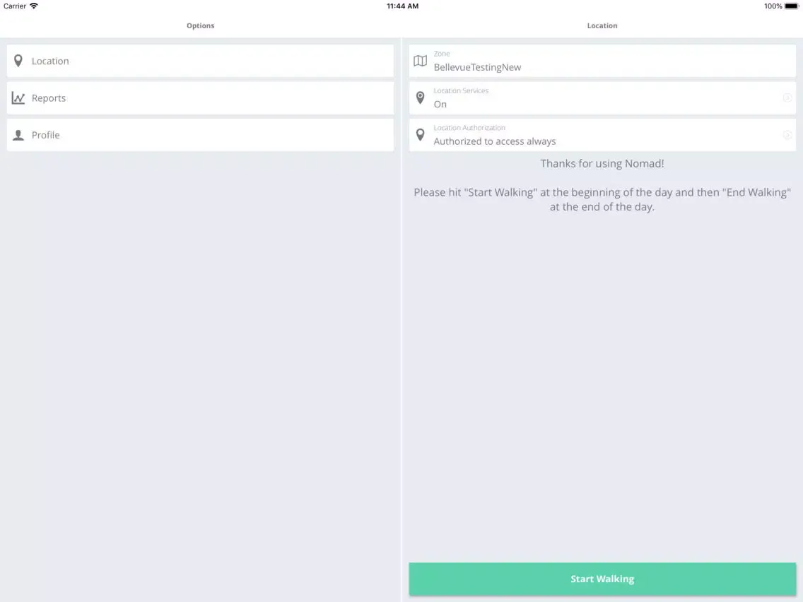 ภาพหน้าจอของ Nomad-Walk iPad 