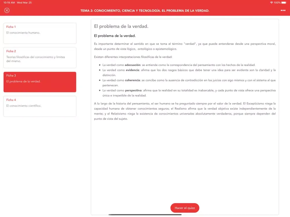 Capturas de tela do Bachillerato 1º y 2º iPad 