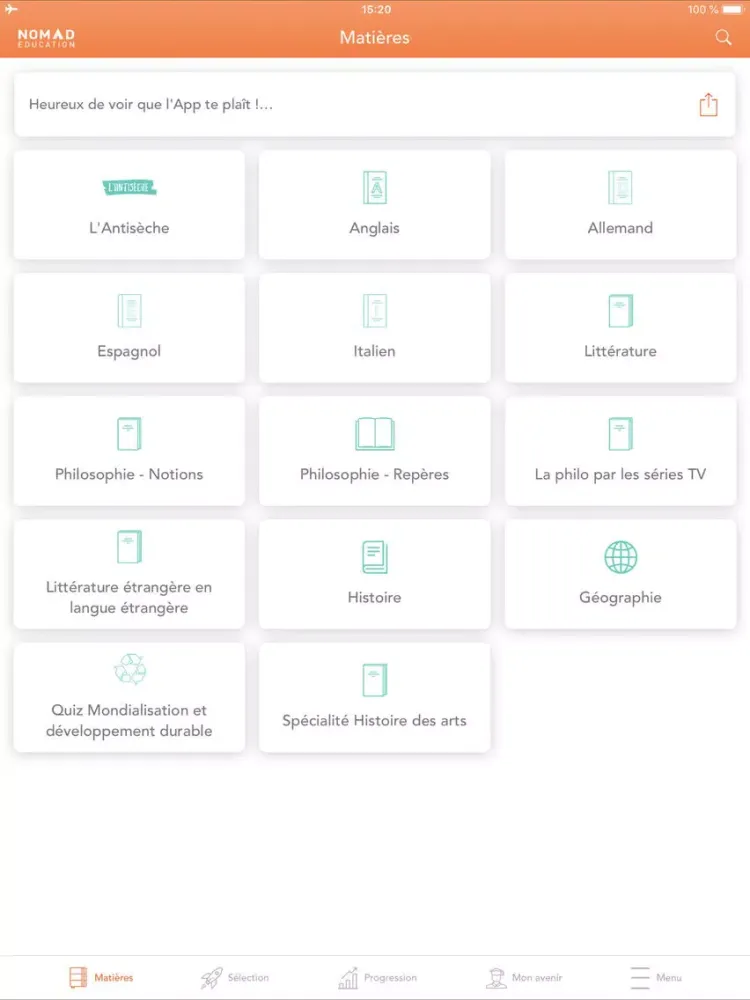 Captures d'écran de Bac L 2019: Révision, Cours iPad 