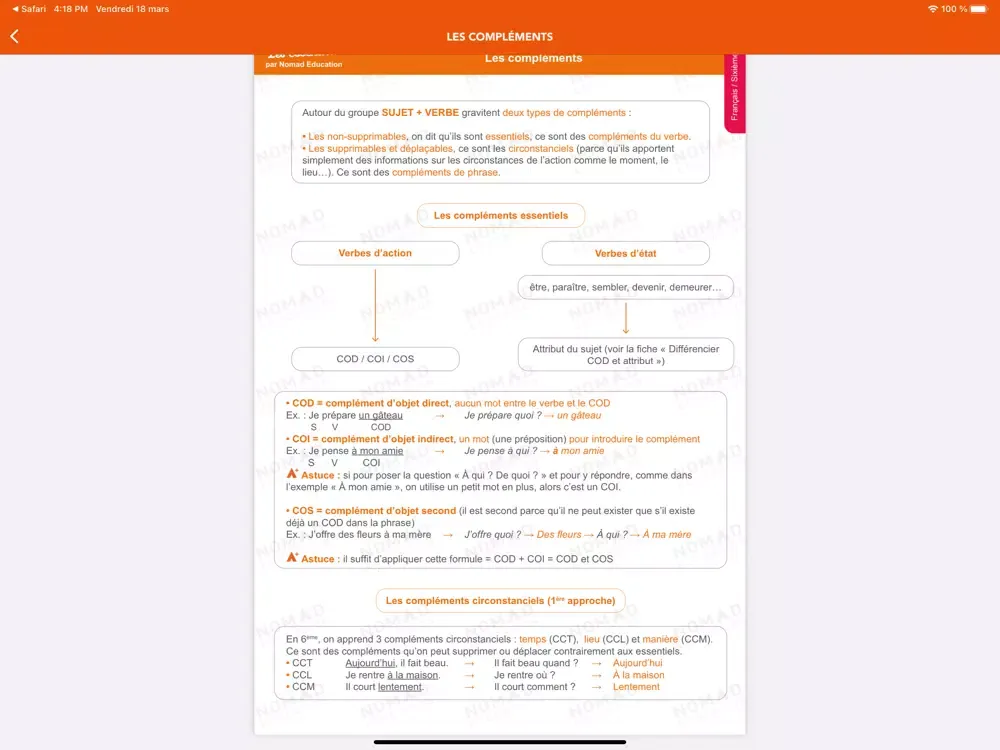 Aide à la réussite scolaire iPad  سکرین شاٹس