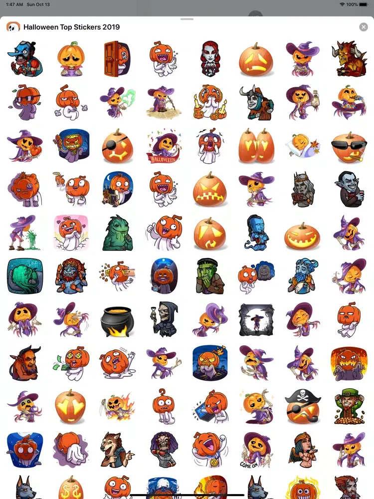 Ảnh chụp màn hình của Best Halloween Stickers Ever iPad 