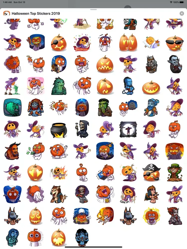 Ảnh chụp màn hình của Best Halloween Stickers Ever iPad 