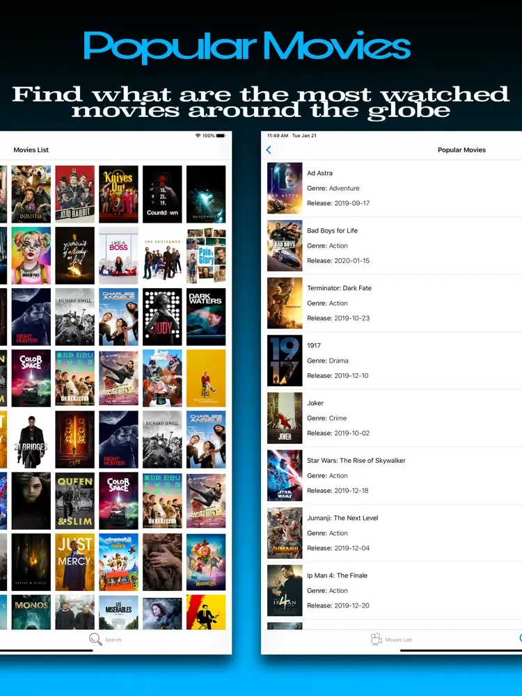 Movies Box & TV Shows hub iPad 应用截图