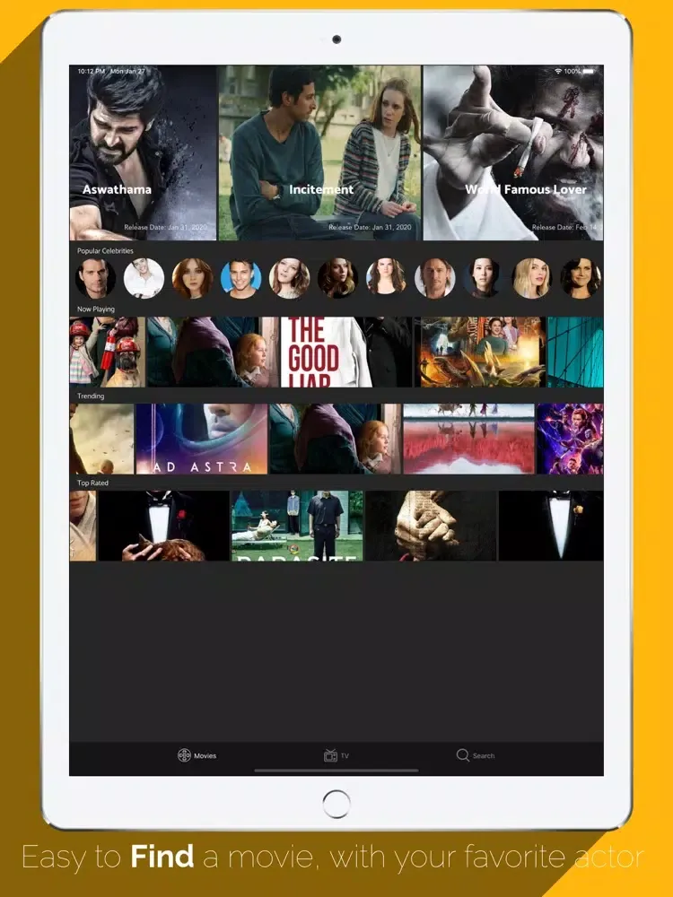 Captures d'écran de Movies Box & TV Shows Cinema iPad 