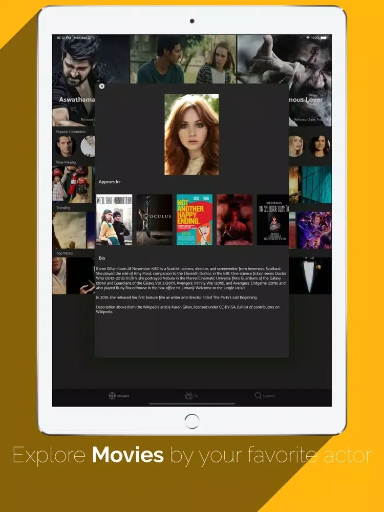 Captures d'écran de Movies Box & TV Shows Cinema iPad 