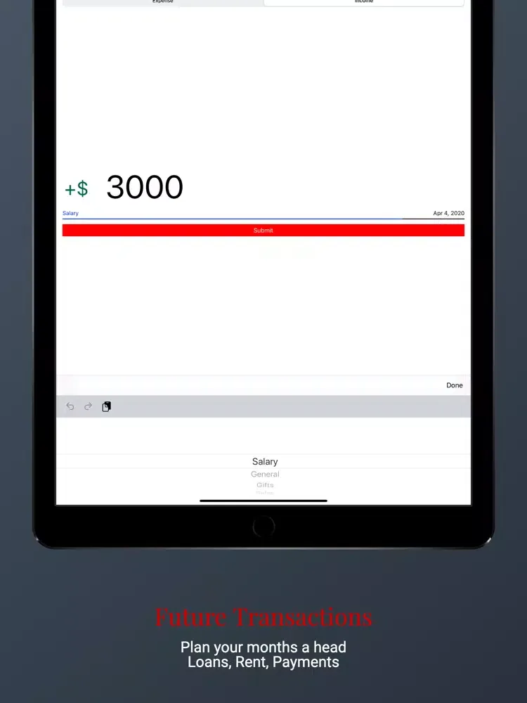 Expense Tracker · iPad  سکرین شاٹس