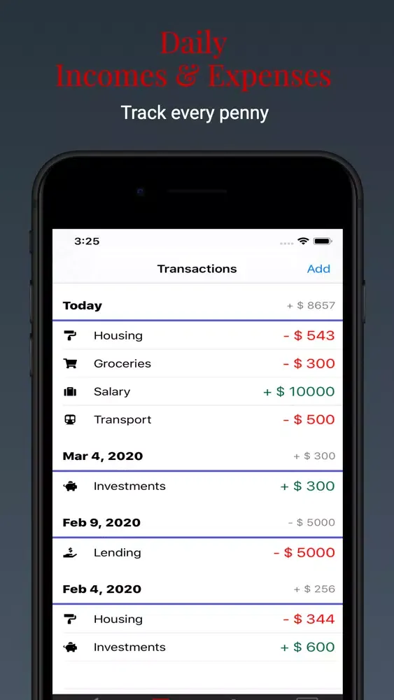 Expense Tracker · سکرین شاٹس