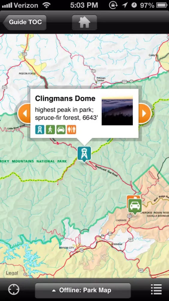 Screenshot di Great Smoky Mountains National Park - The Official Guide