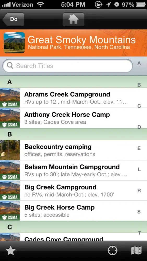 Screenshot di Great Smoky Mountains National Park - The Official Guide