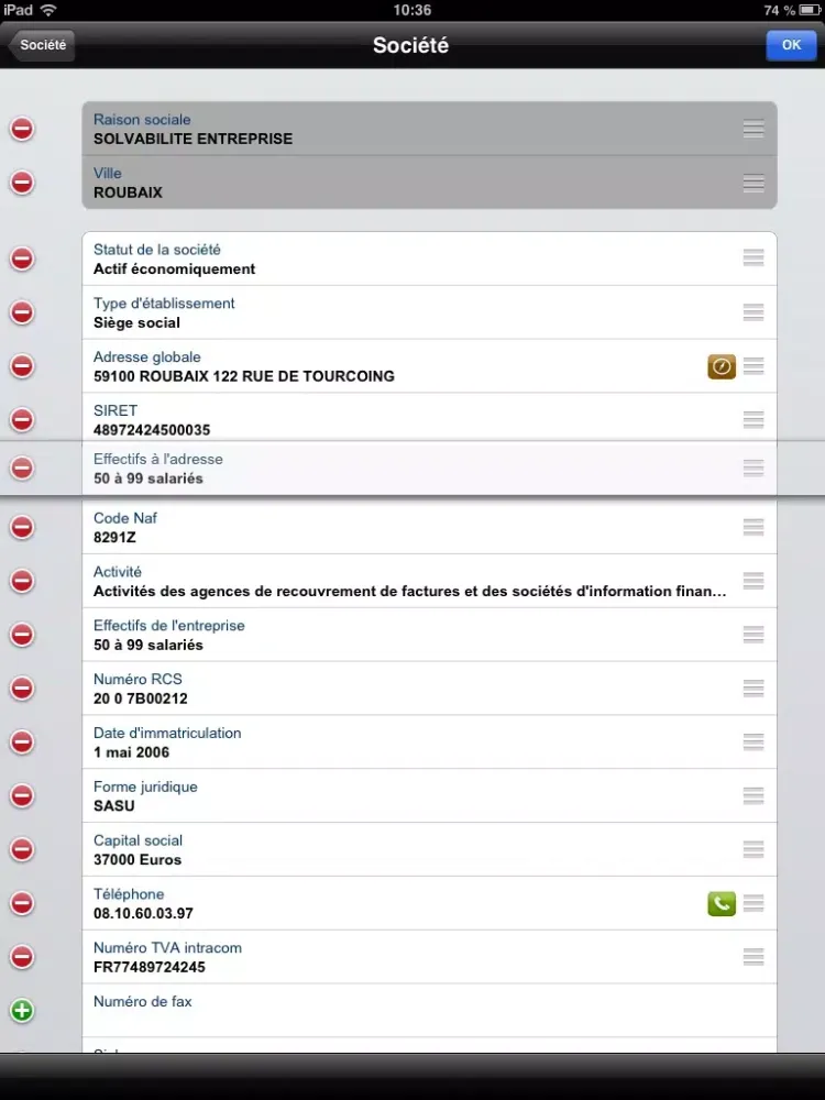 Zrzuty ekranu Creditsafe iPad 