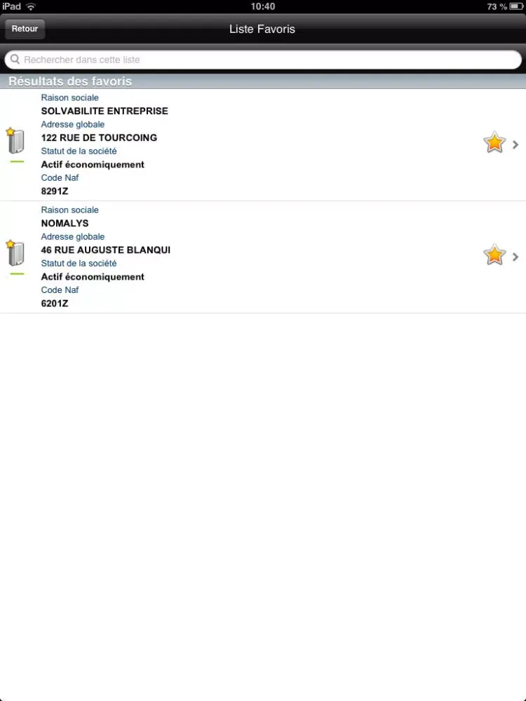 Zrzuty ekranu Creditsafe iPad 