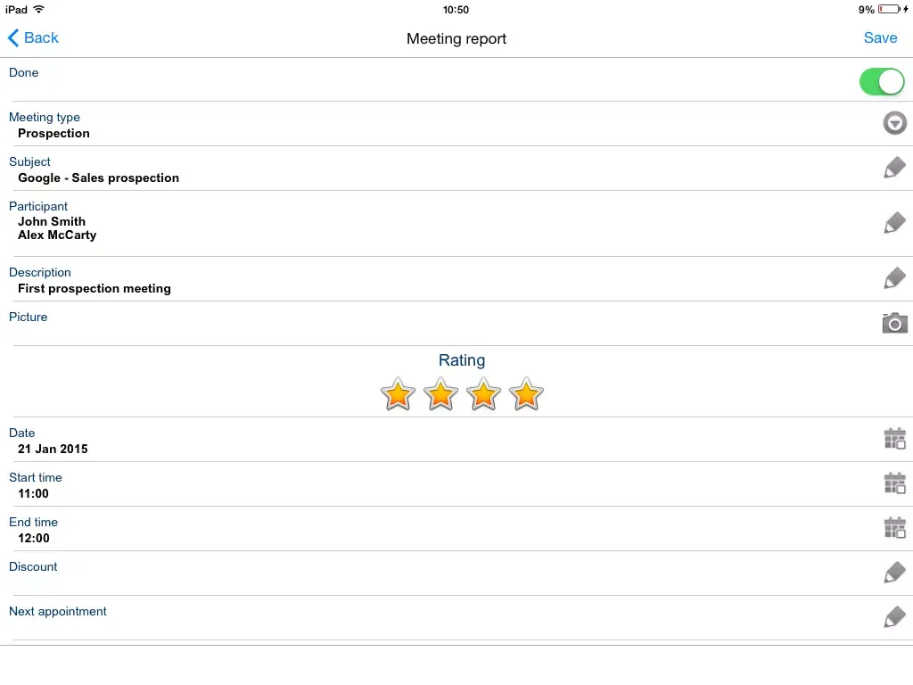 Nomalys for SugarCRM iPad  Ekran Görüntüleri
