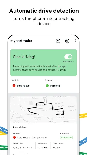 Zrzuty ekranu GPS Location & Mileage Tracker