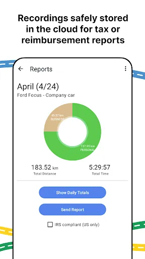 Zrzuty ekranu GPS Location & Mileage Tracker