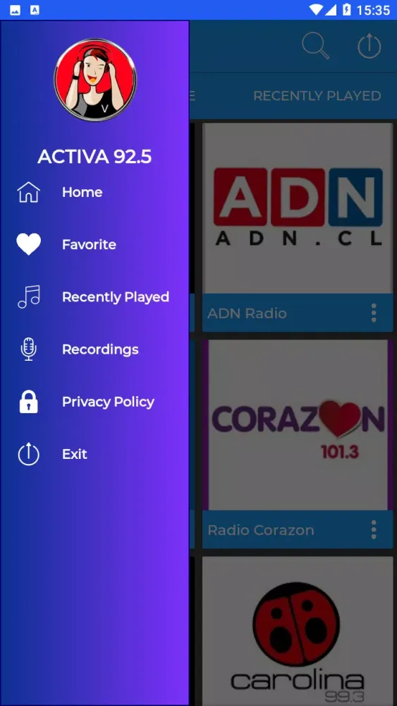 Radio Activa 92.5 APP Screenshots