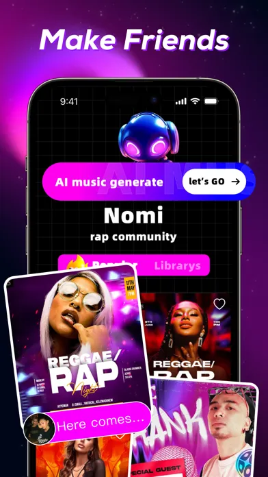Captures d'écran de Nomi - Friends, Chat & More
