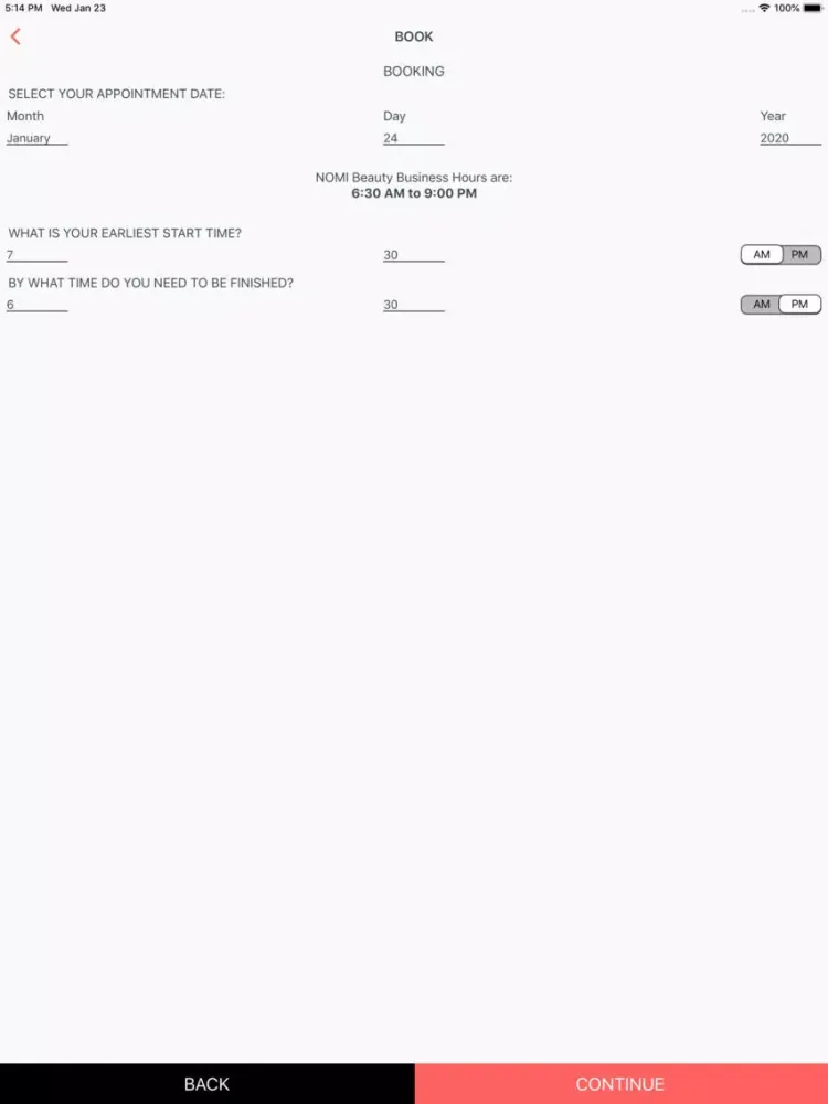 NOMI Beauty - Beauty Services iPad 應用截圖