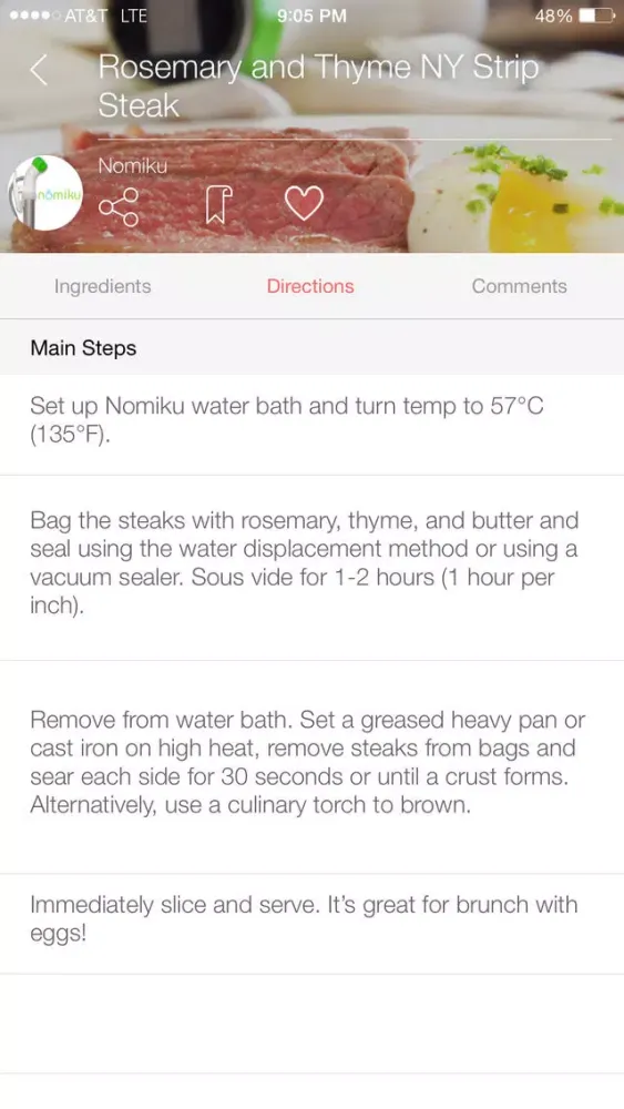 Tender - Sous Vide Recipes應用截圖
