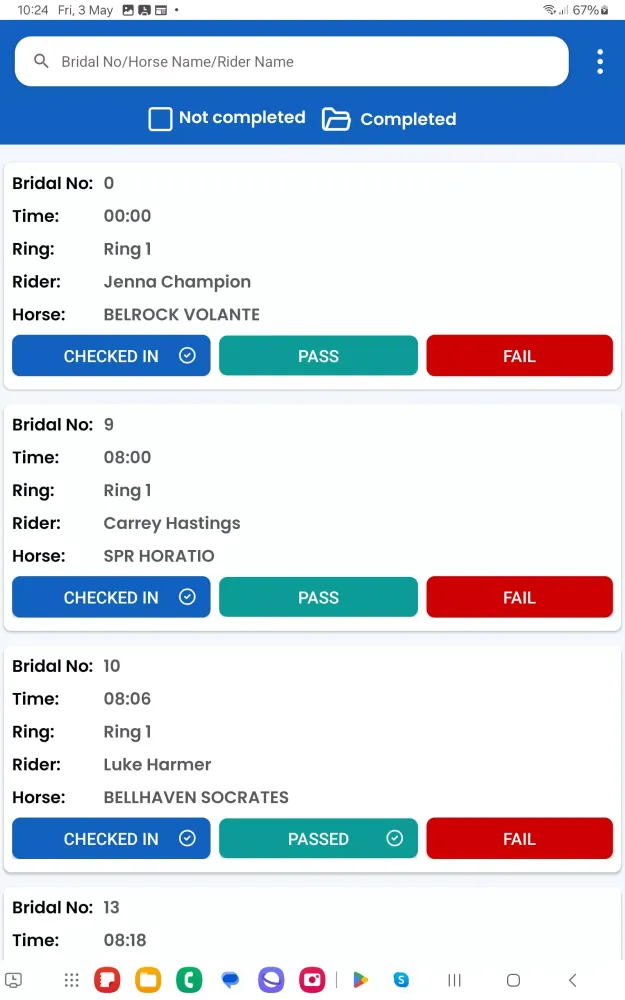 ภาพหน้าจอของ LiveScore Steward