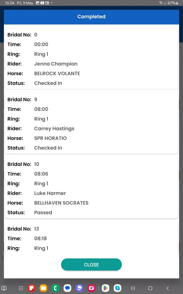 ภาพหน้าจอของ LiveScore Steward
