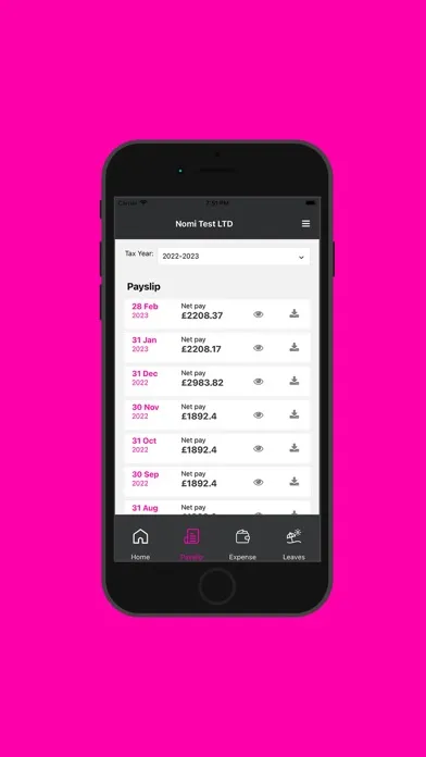 Nomi Payroll 스크린샷