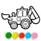 Excavator Coloring Pages