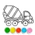 Trucks Coloring Glitter