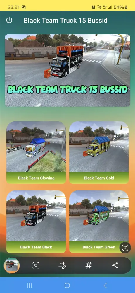 Tangkapan layar Black Team Truck 15 Bussid