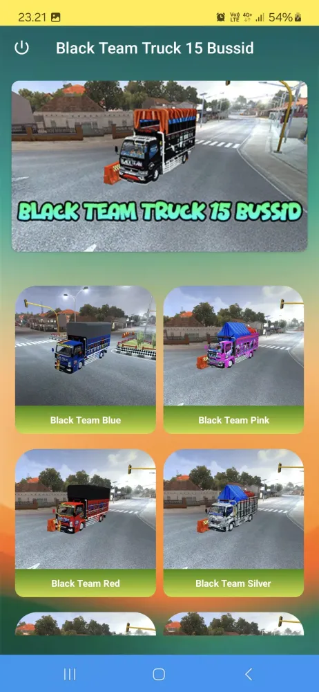 Tangkapan layar Black Team Truck 15 Bussid