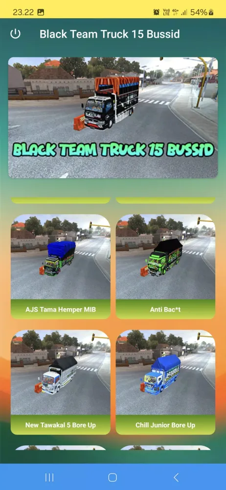 Tangkapan layar Black Team Truck 15 Bussid