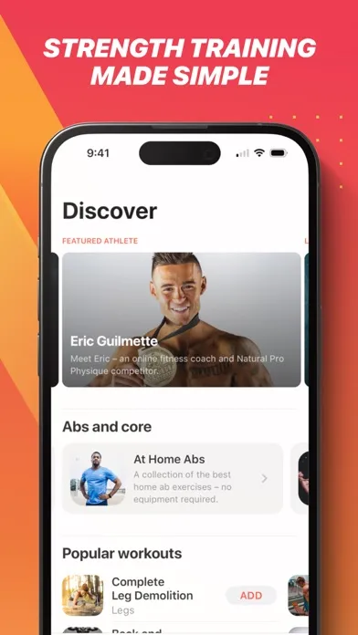 Zrzuty ekranu Bolt – Workout & Strength Log