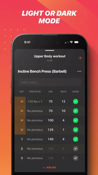Zrzuty ekranu Bolt – Workout & Strength Log