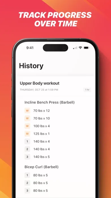 Zrzuty ekranu Bolt – Workout & Strength Log