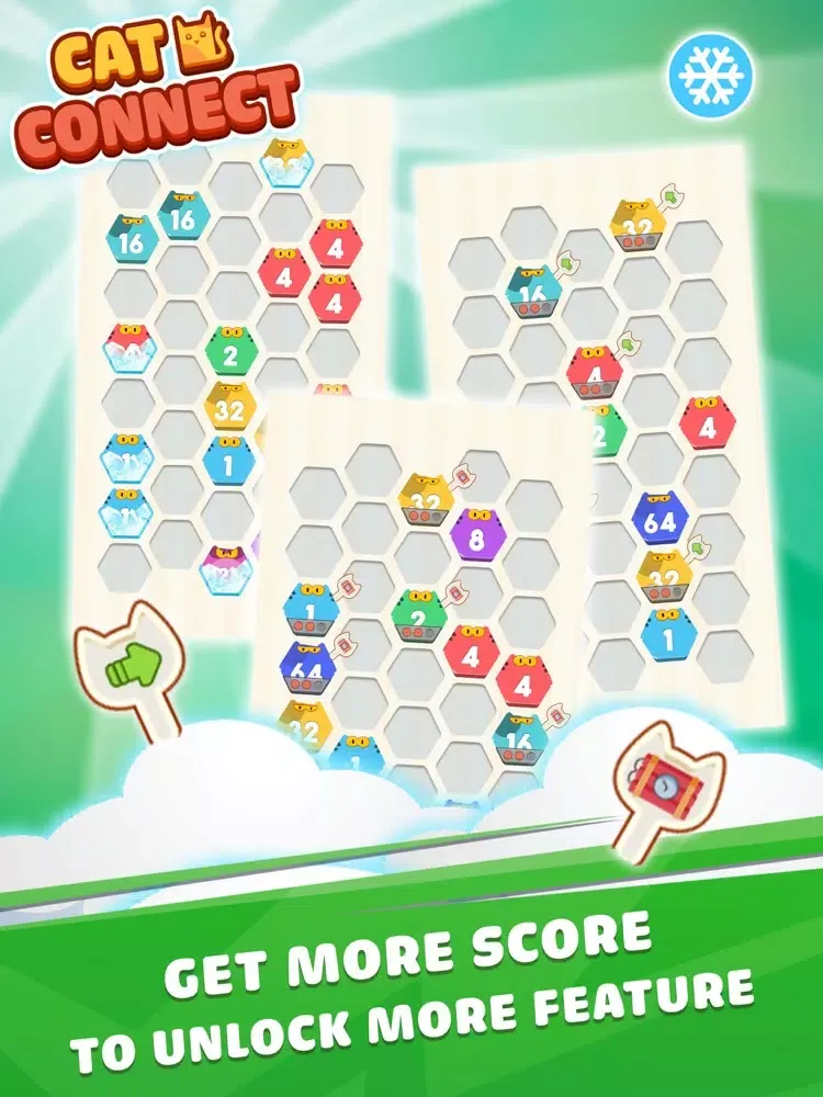 Capturas de pantalla de Cat Cell Connect - Hexa Blocks iPad 