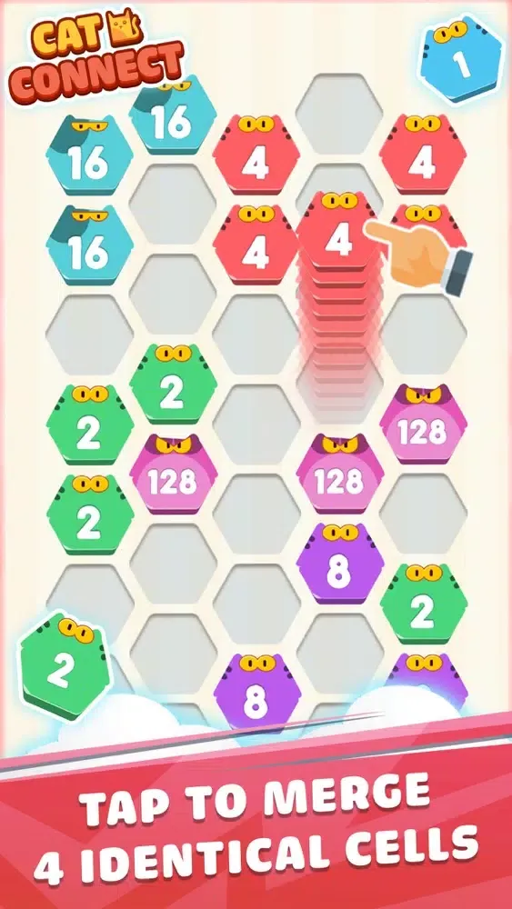 Capturas de pantalla de Cat Cell Connect - Hexa Blocks