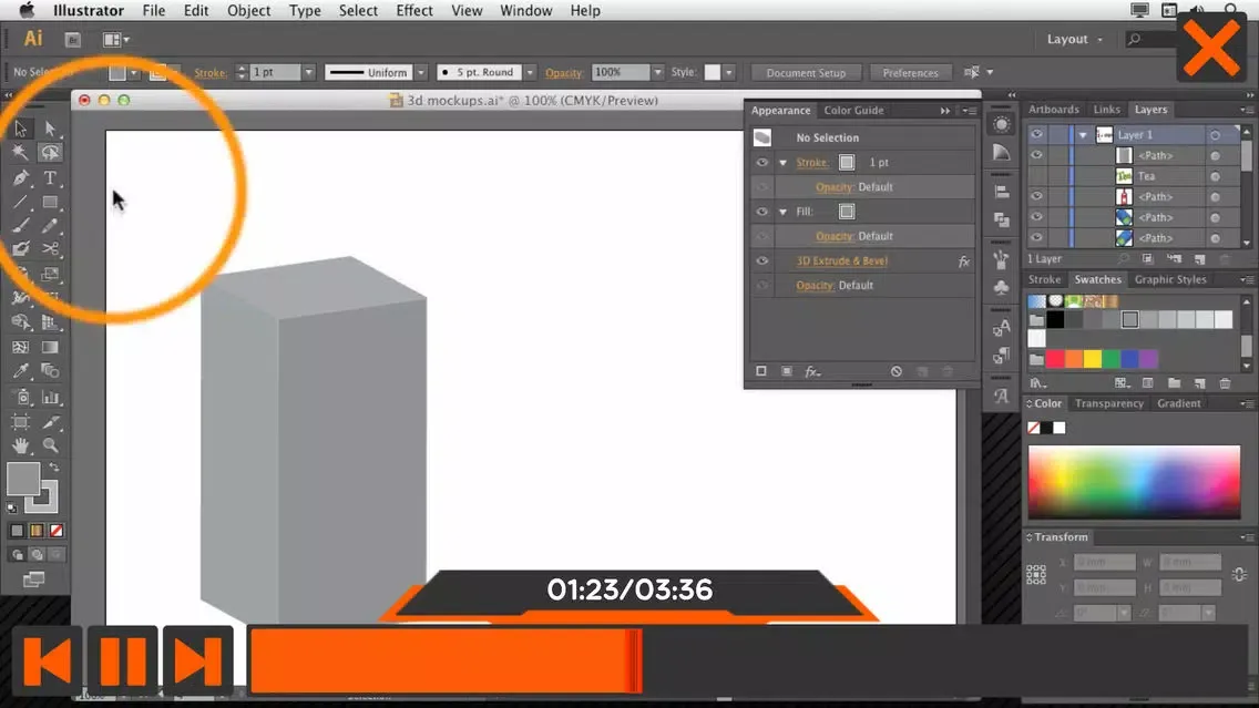 ภาพหน้าจอของ Create 3D Objects Course