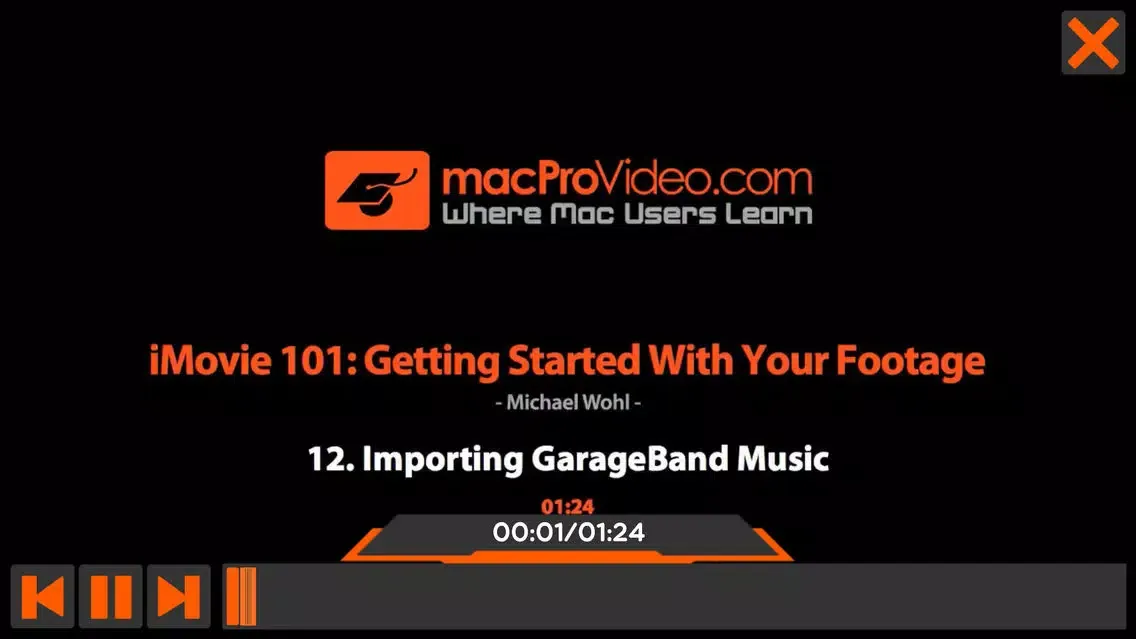 Zrzuty ekranu Footage Course For iMovie